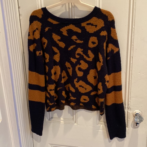 John + Jenn Leopard Varsity Sweater - Picture 3 of 3